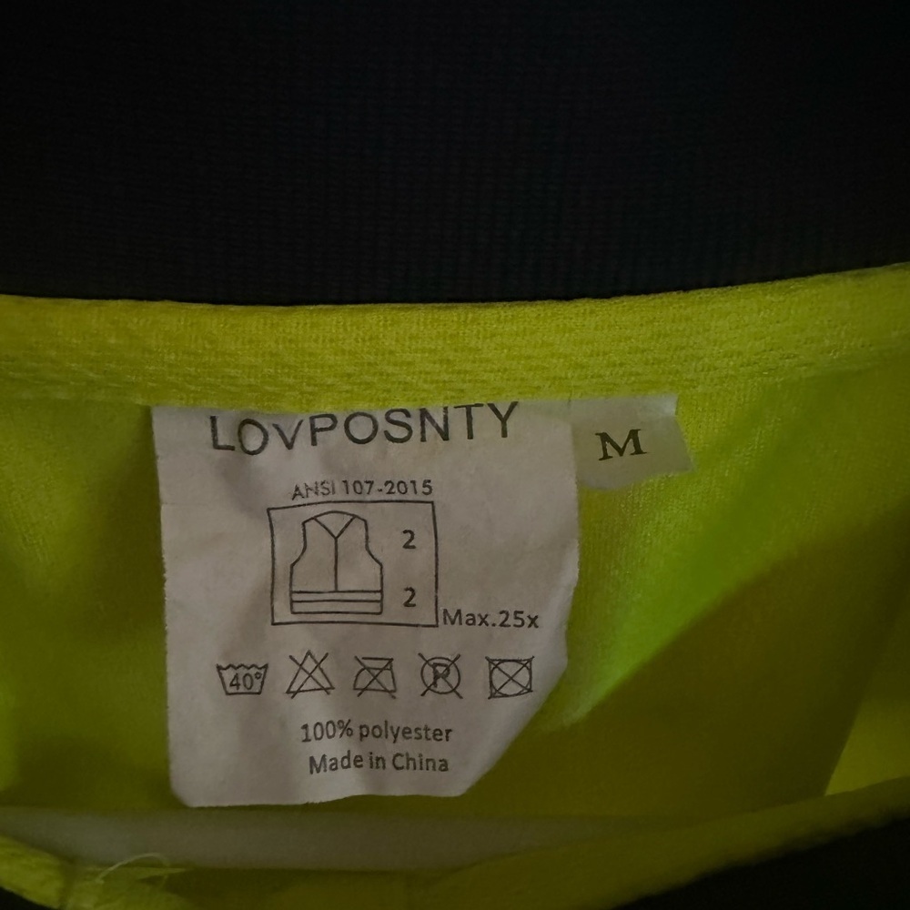 Neon Yellow and Black work Top - Picture 4 of 4